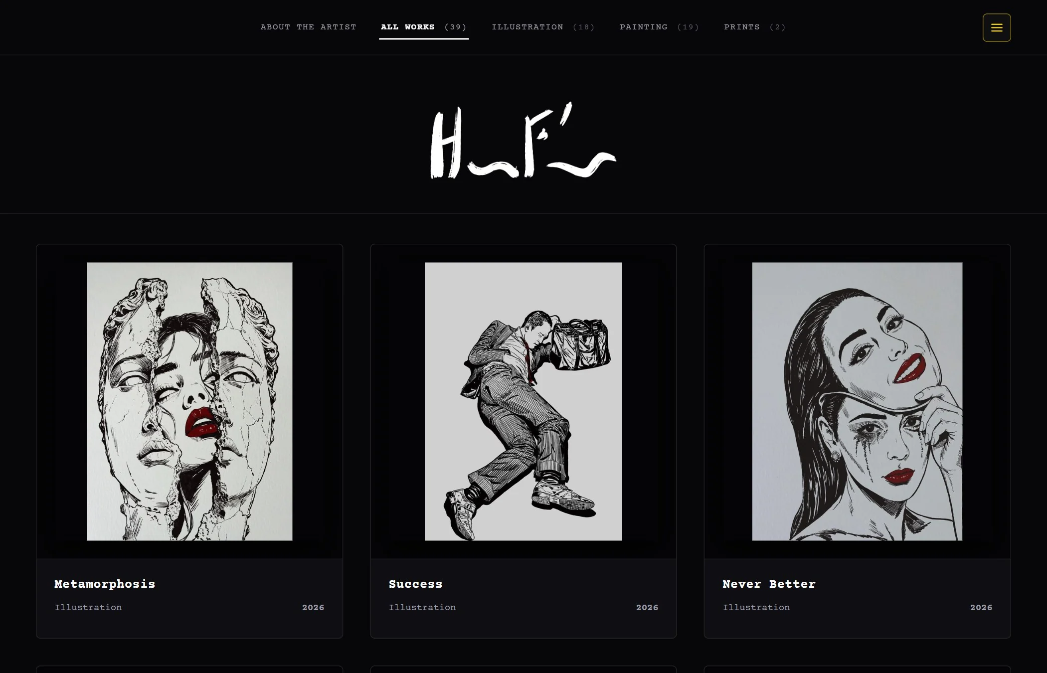 Atelier Hugo F&eacute;ria website